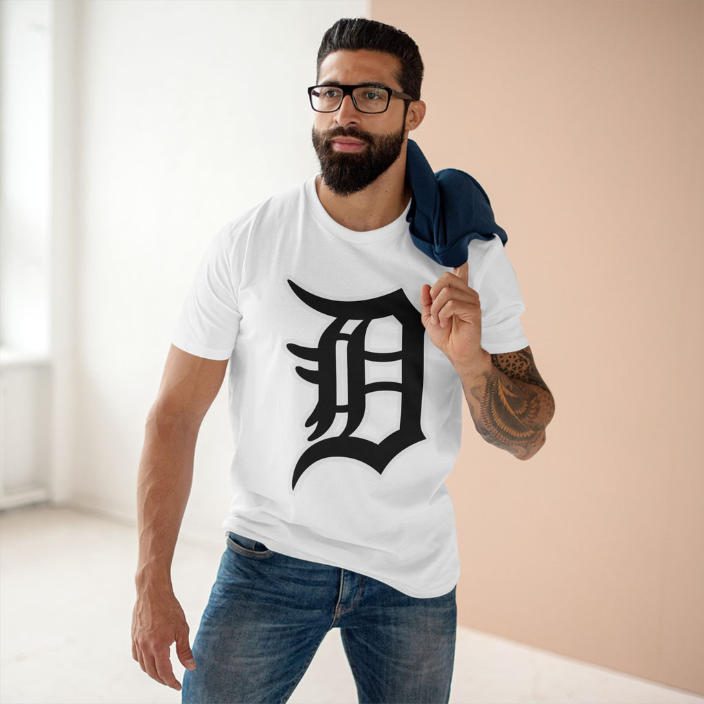 DETROIT RAVERS | BIG WHITE D | MED WEIGHT (180GSM) T-SHIRT
