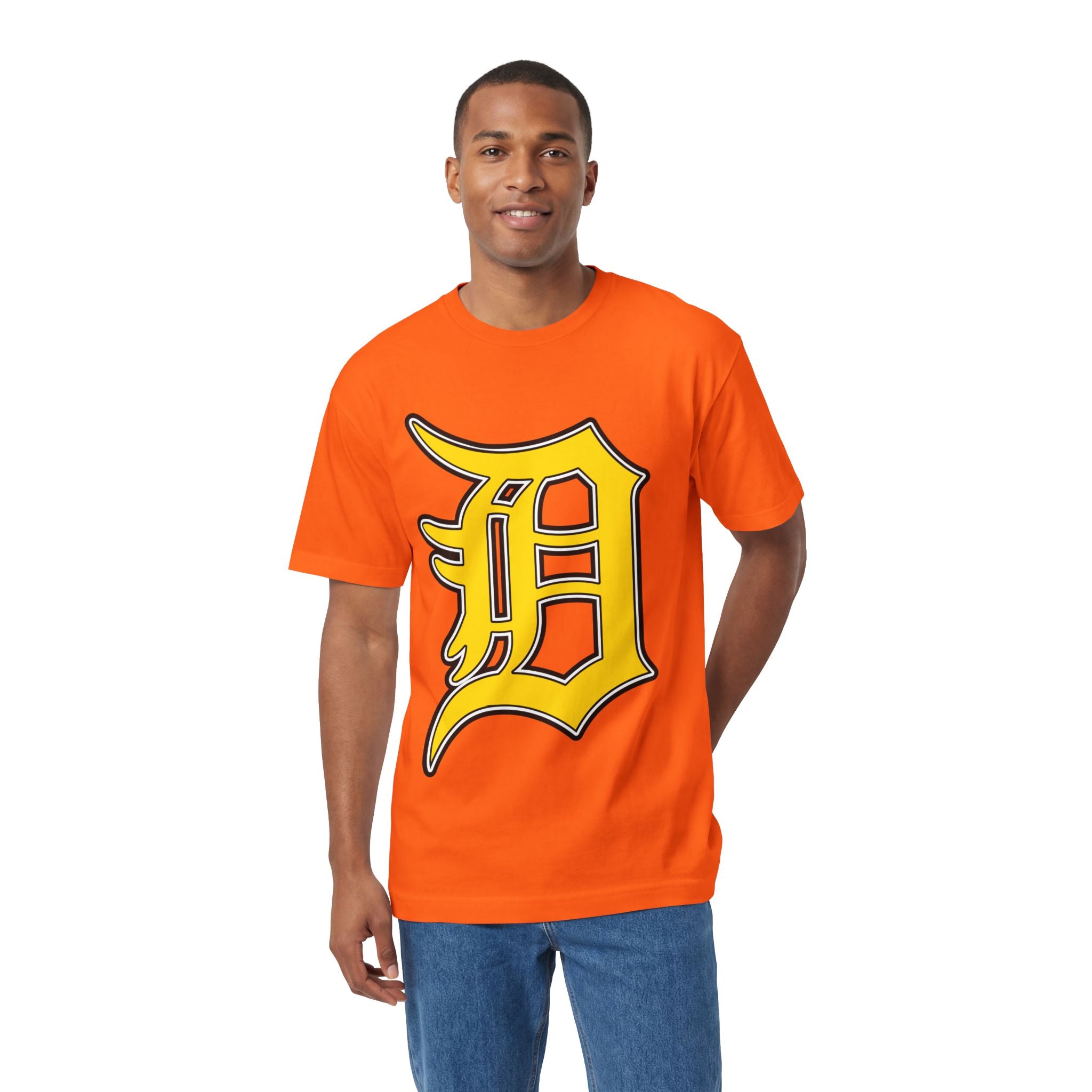 DETROIT RAVERS | BIG GOLD D | MEDIUM WEIGHT (206GSM) T-SHIRT