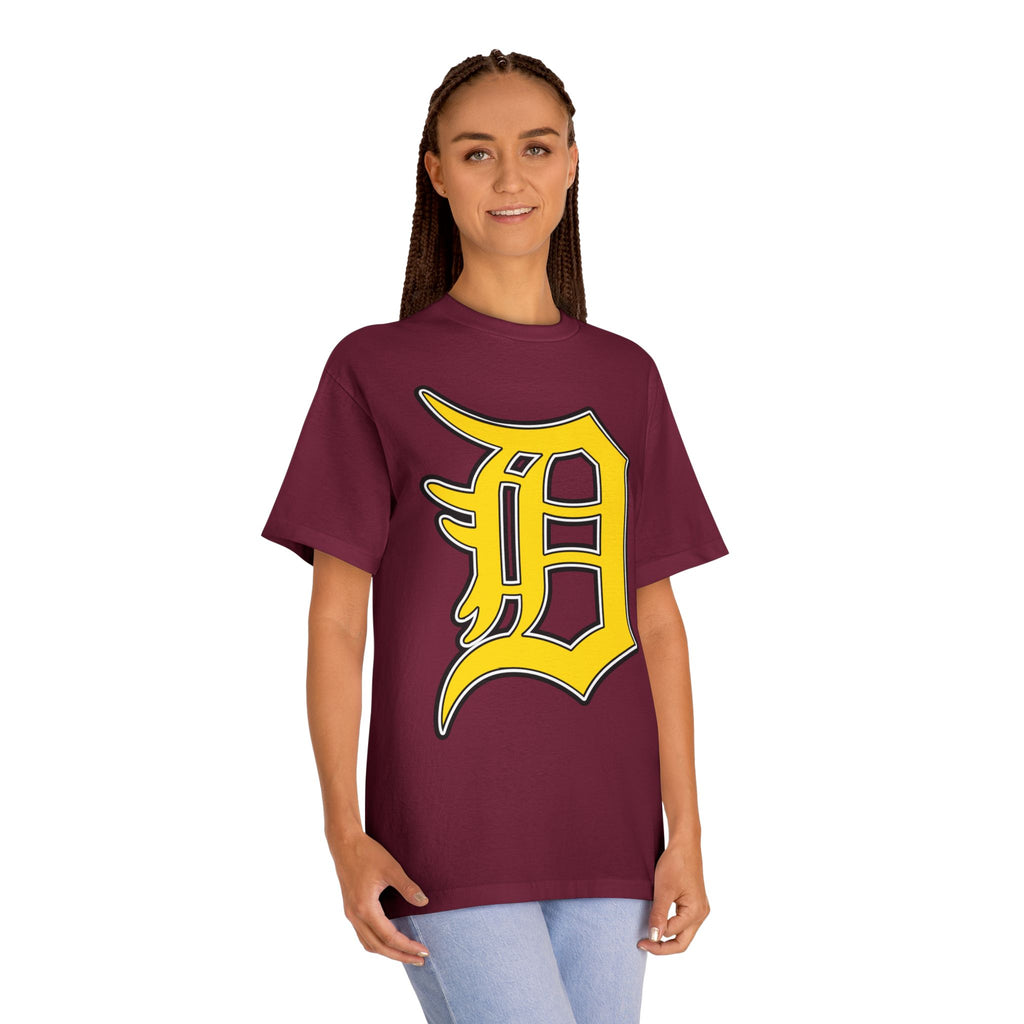 DETROIT RAVERS | BIG GOLD D | MEDIUM WEIGHT (206GSM) T-SHIRT