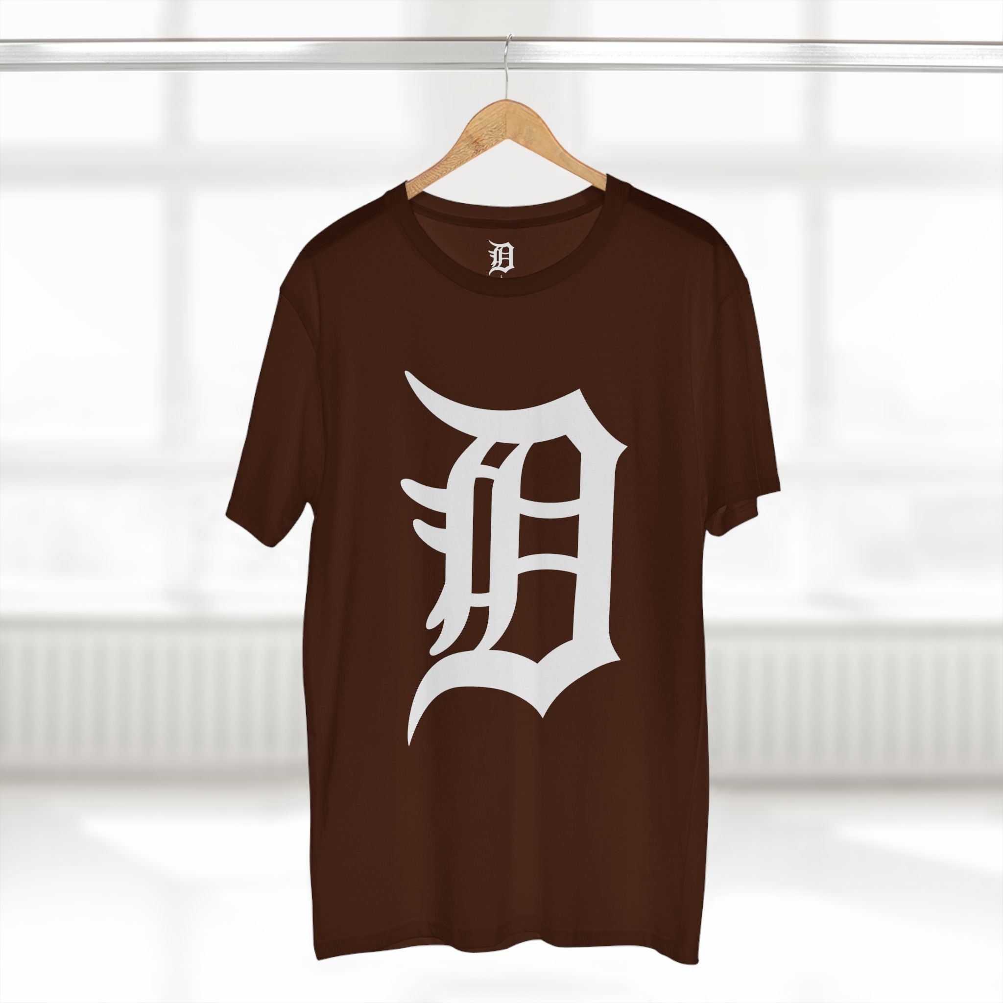 DETROIT RAVERS | BIG WHITE D | MED WEIGHT (180GSM) T-SHIRT