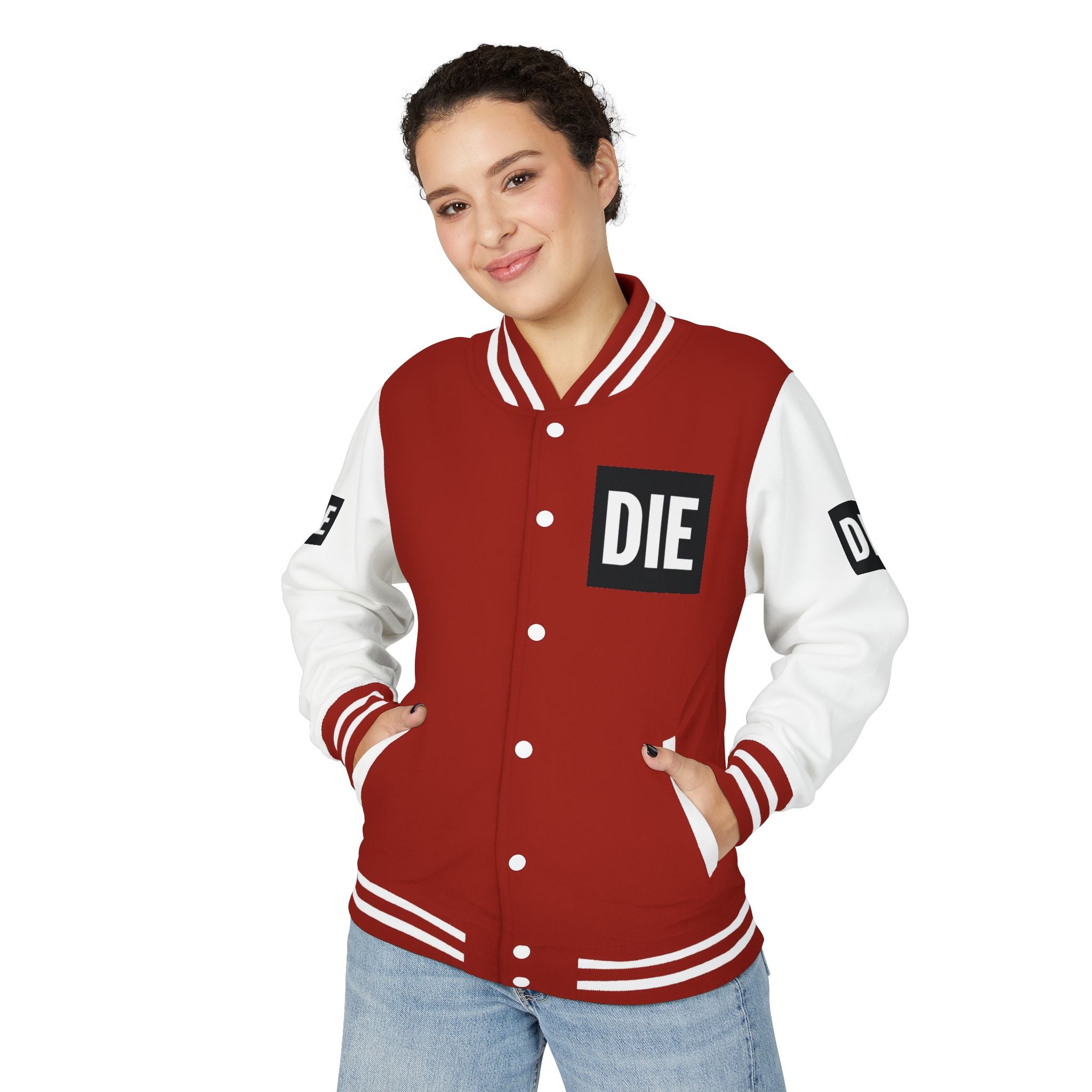 DIE | Hard Varsity 2026 | Graphic Varsity Jacket