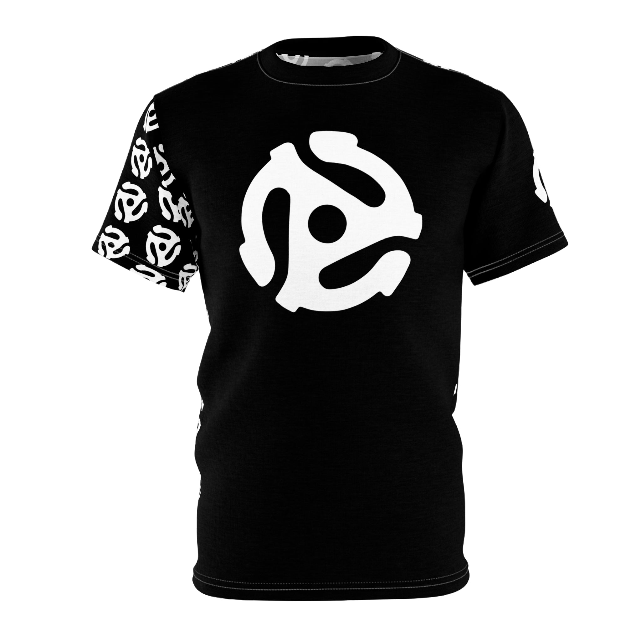 45 | Adapter Tee |  White on Black T‑Shirt