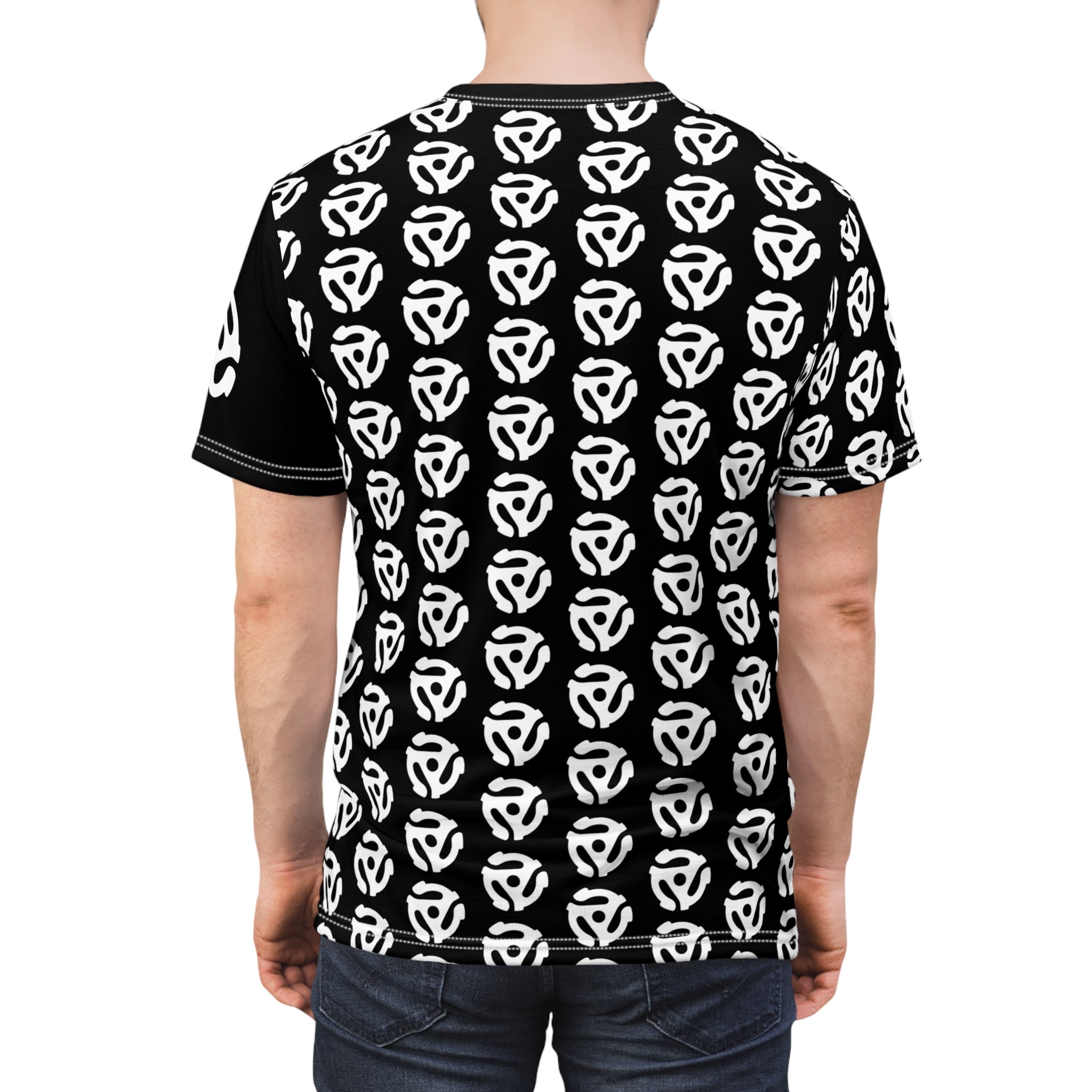 45 | Adapter Tee |  White on Black T‑Shirt