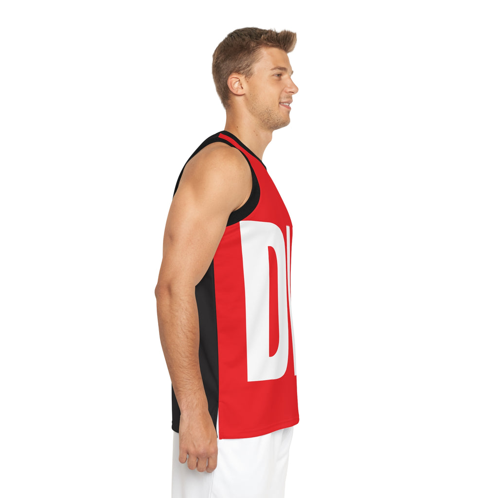 DIE | White on Red | Basketball Jersey (AOP)