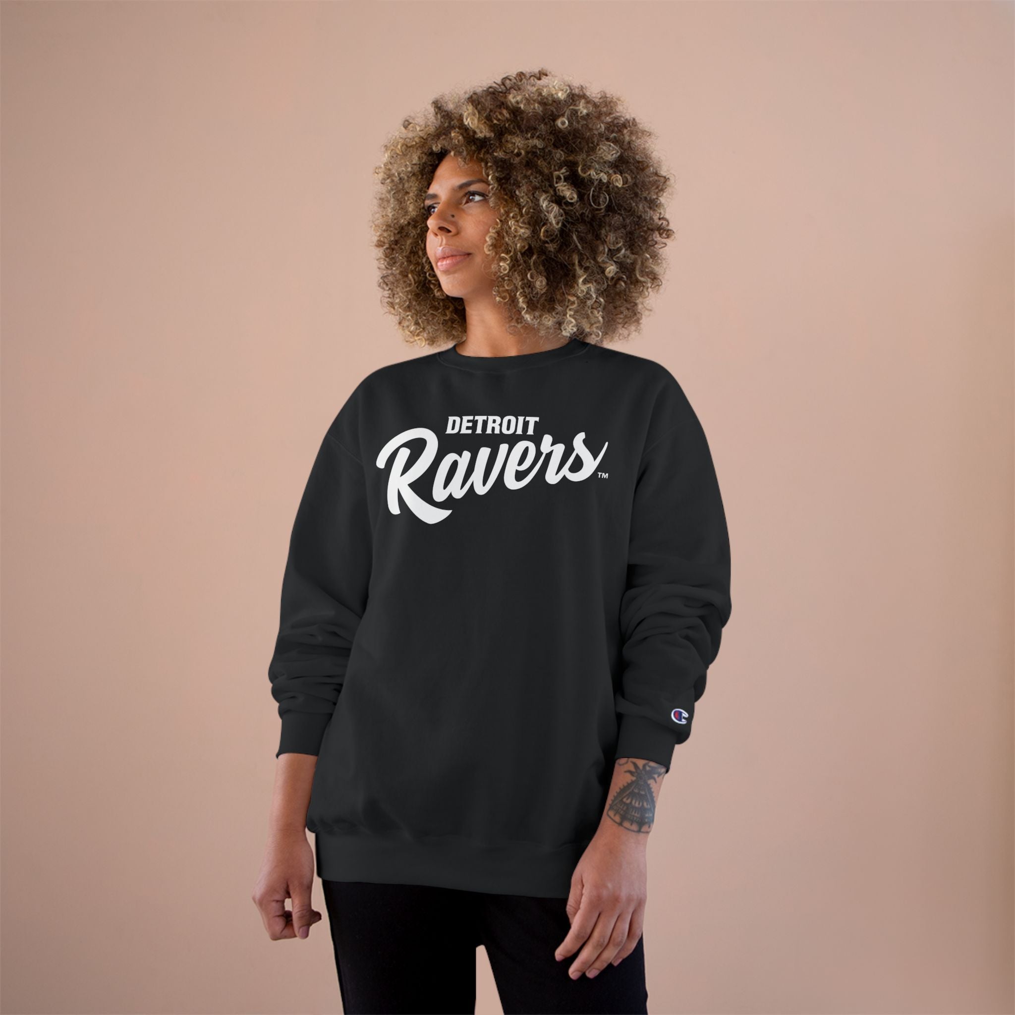 DETROIT RAVERS | SMALL D | CREWNECK SWEATER (CHAMPION)
