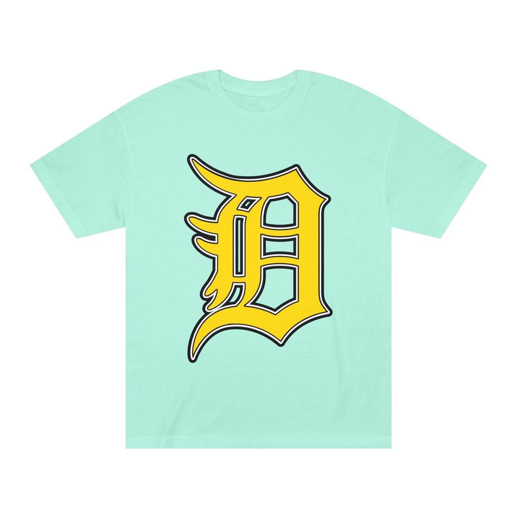 DETROIT RAVERS | BIG GOLD D | MEDIUM WEIGHT (206GSM) T-SHIRT