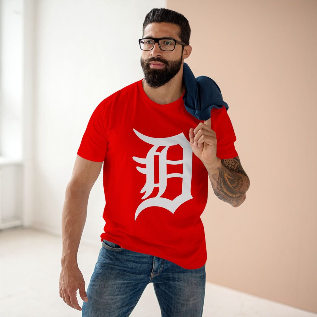 DETROIT RAVERS | BIG WHITE D | MED WEIGHT (180GSM) T-SHIRT