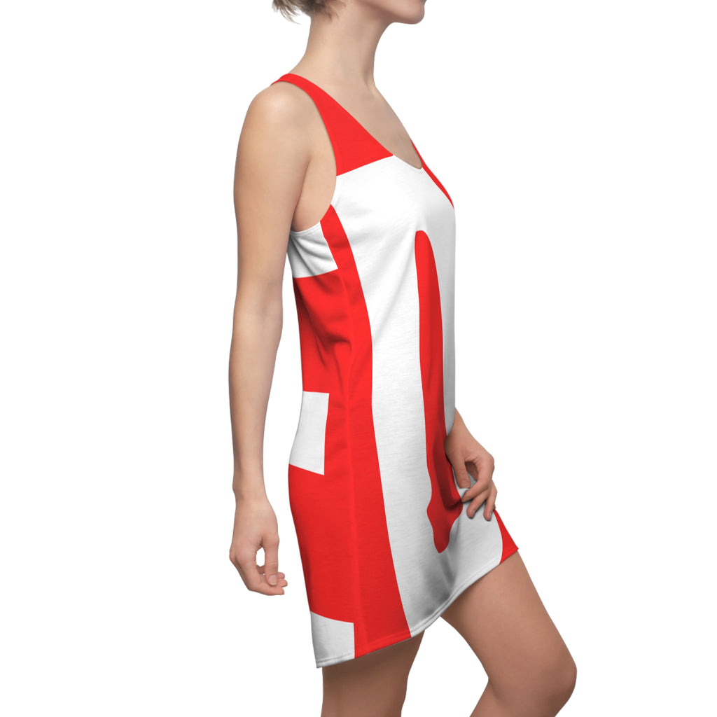 DIE | WHT/RED | RACERBACK DRESS