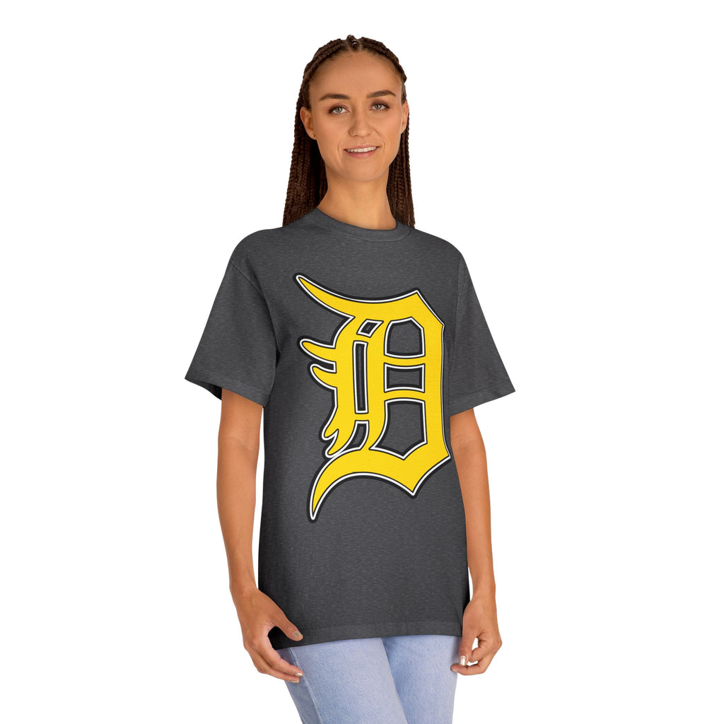DETROIT RAVERS | BIG GOLD D | MEDIUM WEIGHT (206GSM) T-SHIRT