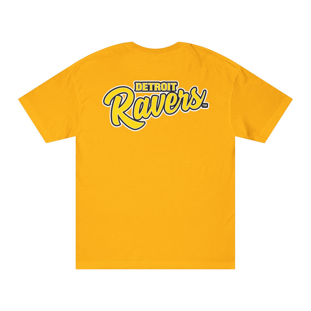 DETROIT RAVERS | BIG GOLD D | MEDIUM WEIGHT (206GSM) T-SHIRT