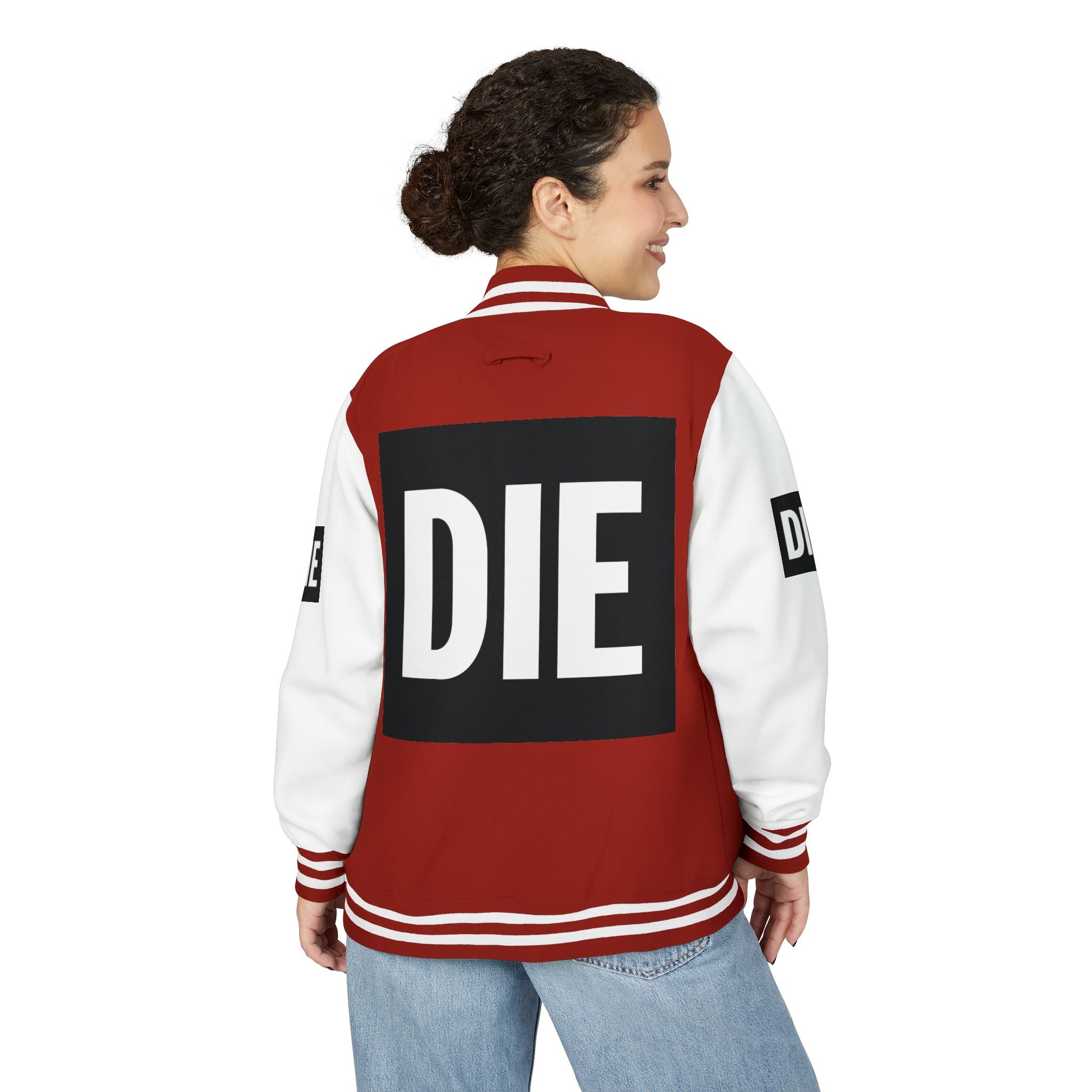 DIE | Hard Varsity 2026 | Graphic Varsity Jacket