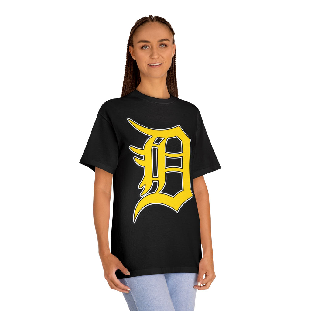 DETROIT RAVERS | BIG GOLD D | MEDIUM WEIGHT (206GSM) T-SHIRT