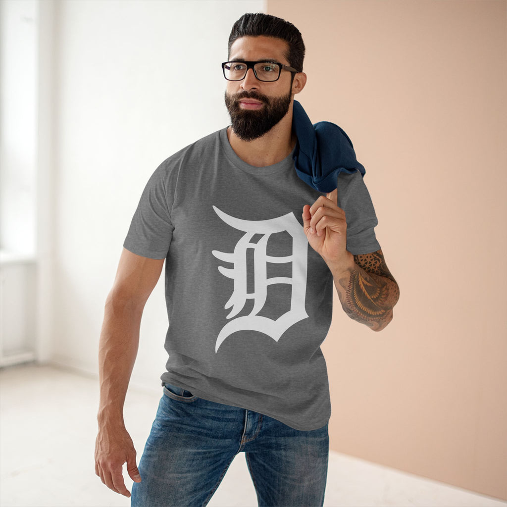 DETROIT RAVERS | BIG WHITE D | MED WEIGHT (180GSM) T-SHIRT